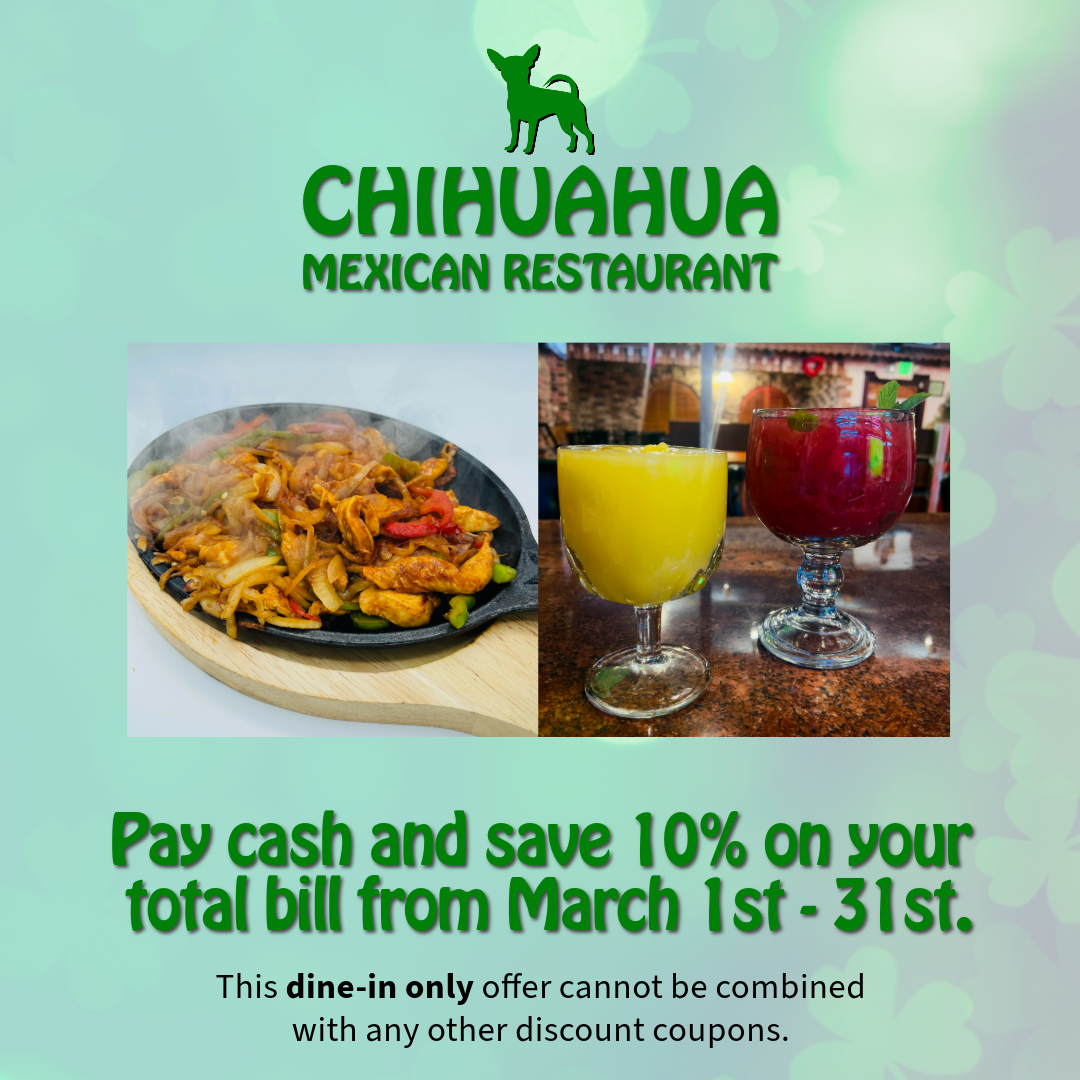 Dine-In Discounts this March!